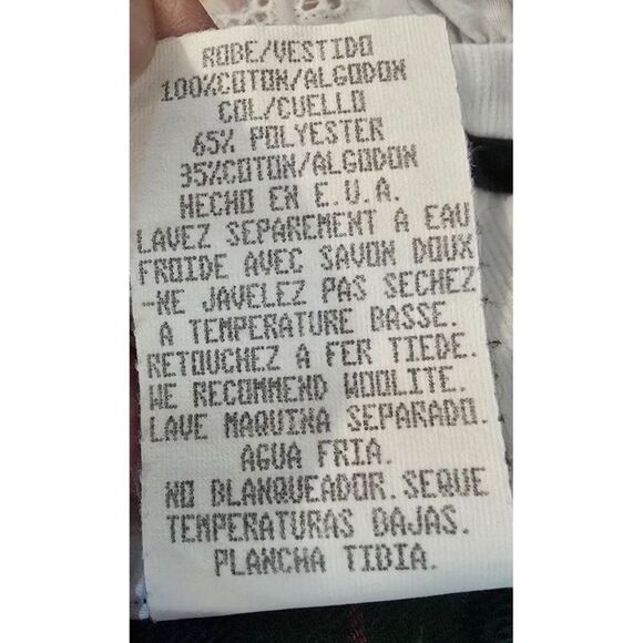 Vintage Good Lad Girls Green Plaid Dress Lace Collar & Matching Bonnet Holiday - Picture 6 of 7